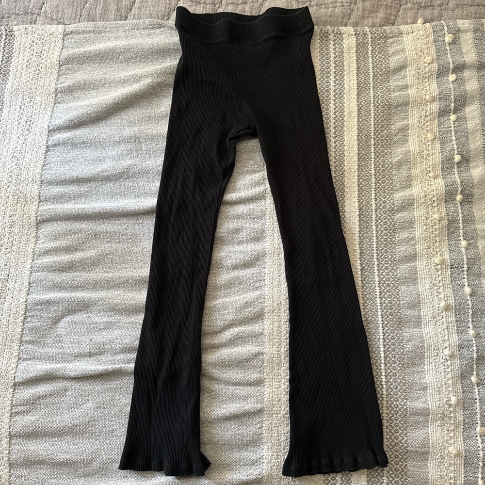 PINK Victoria's Secret Black Ribbed Leggings